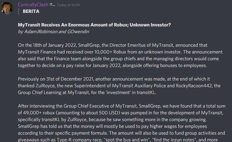 AdamJRobs's tweet image. An article I wrote recently for BERITA alongisde my friend Zahiruk2/GDwendin. Writing articles helps me exercise my brain and also helps me be a bit creative. I am planning to write a few more articles before I tender my resignation from BERITA.