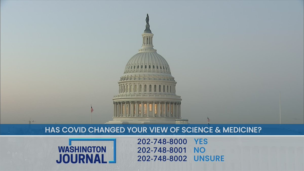 cspanwj's tweet image. We begin this morning by asking you whether or not the pandemic has changed your views on #Science and #medicine.

Call in, text, or tweet us — the most thoughtful answers will be featured!

Watch live here -  bit.ly/3IVpbxK