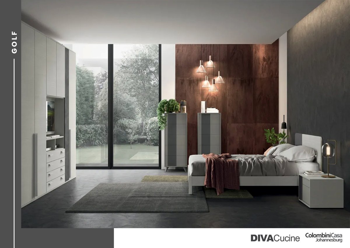 The sleeping area of the GOLF collection has been designed to satisfy every aesthetic and functional need.

Visit our showroom for a consultation
Contact Us: info@divagroup.co.za | 011 787 1999
#ItalianFurniture #CustomDesignedFurniture #bedroomdeisgn #interiordeco @colombinicasa