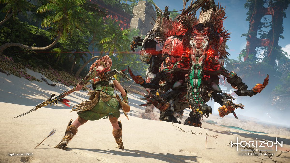 PlayStationEU's tweet photo. Yep, it's time to say it. Horizon Forbidden West launches 𝙩𝙝𝙞𝙨 𝙢𝙤𝙣𝙩𝙝! 🏹 https://t.co/uTLbVpwFM6