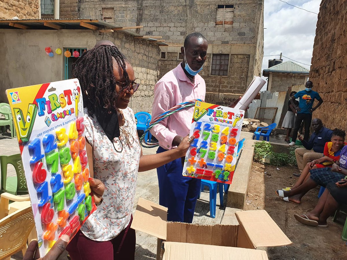 MissKochKenya's tweet photo. The Launching of New Starlight Kings & Queens Kindergarten in Korogocho, We started this construction project last year and we are happy to say that we helped construct and fully equip one Play Group classroom and three toilets. #EducationAndMentorship #ECD #ImprovedLearning #MKK https://t.co/VRfuIgLJZ5