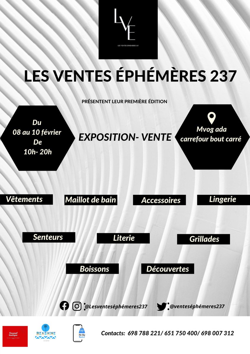 Hello ? Nous espérons que vous allez bien 😊. Célébrons le mois de la jeunesse et de l’amour en beauté ces 8, 9 et 10 février.
#LesBellesChosesSontEphemeres