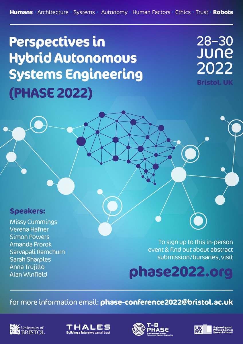 PHASE 2022 Conference: Call for contributions & bursary applications. Visit our webpage & apply before 28th Feb phase2022.org/2022/01/24/cal… #phase2022 @BristolUniEng
