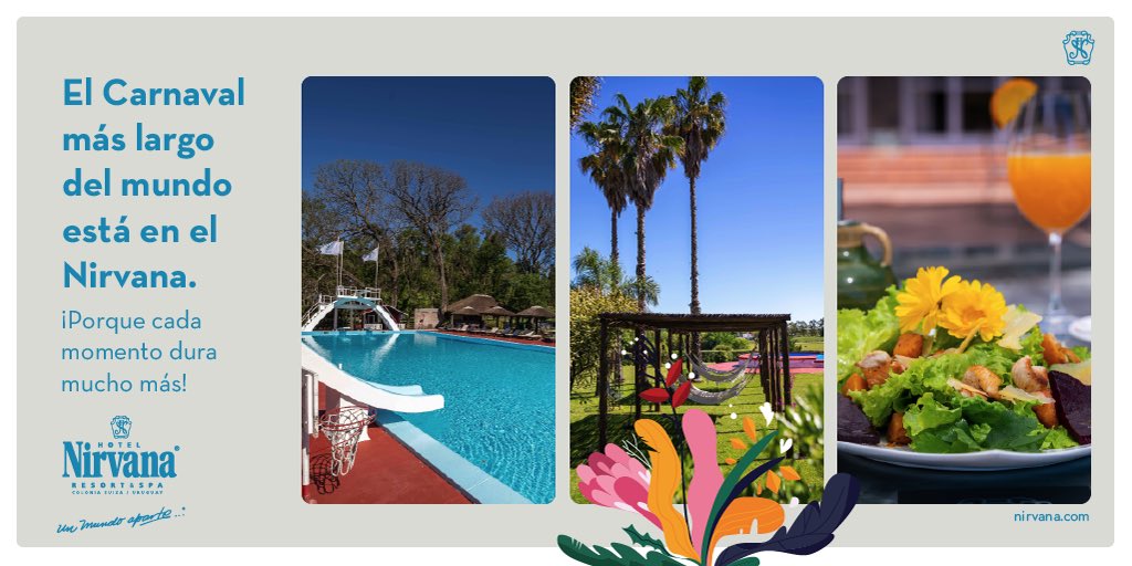 Nos vemos en Carnaval? Recreación para grandes y chicos, actividades en familia, piscina exterior, piscina interior climatizada, 25 hás de parque, rica gastronomía y un lugar especial. Un mundo aparte, muy cerquita de tu casa.
hotelnirvana.com
infonirvana@hotelnirvana.com