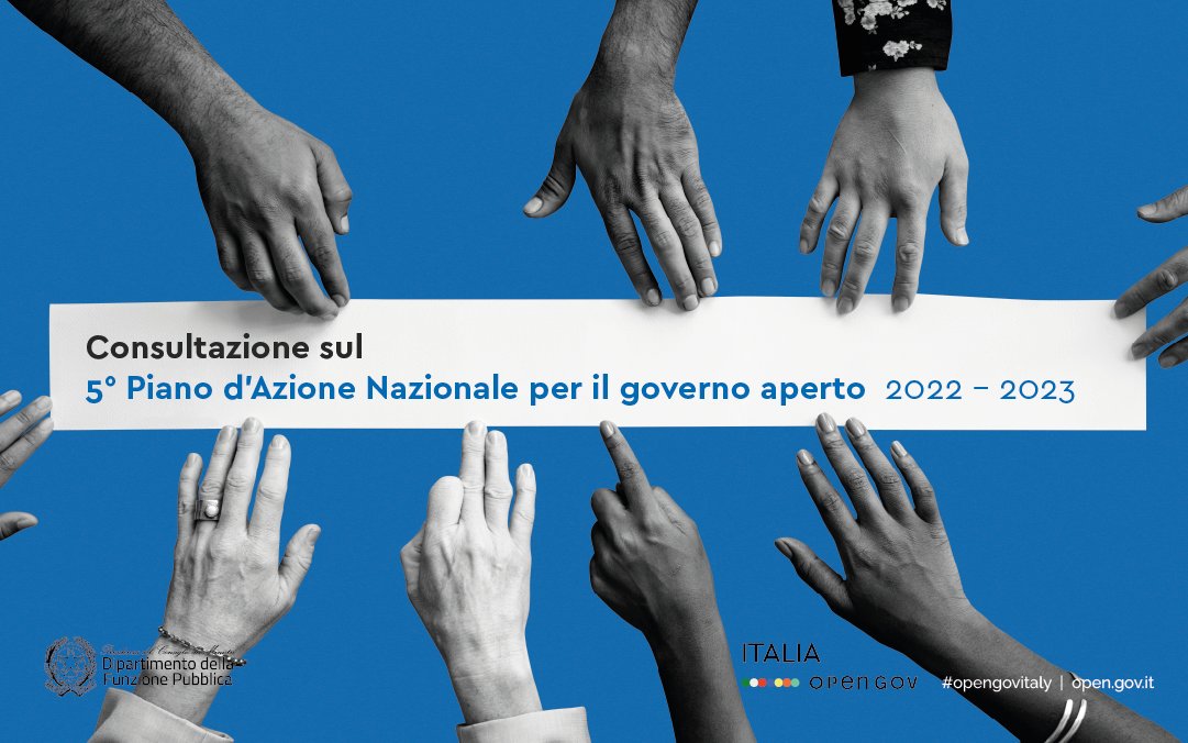 opengovitaly's tweet photo. 🗓️ Aperta la #consultazione pubblica sulla bozza del quinto Piano d'Azione Nazionale #5NAP 
5⃣  azioni
9⃣  impegni trasformativi per migliorare il #GovernoAperto
✍️🏼 hai tempo fino al 24 febbraio per commentare su https://t.co/a3KTf4Qe7U https://t.co/6huJYsY39R