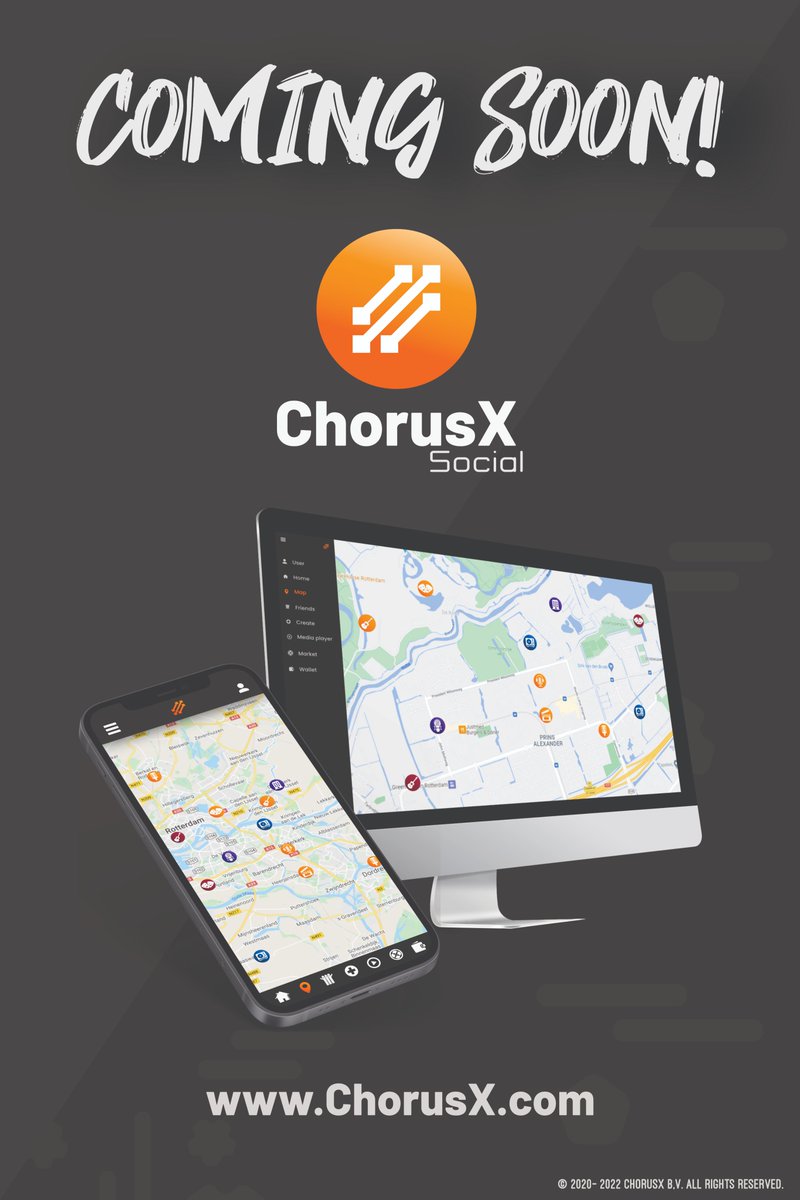 The #ChorusXsocial app is multiplatform.

On PC the menu is vertical and on mobile it is horizontal. 

#CX1