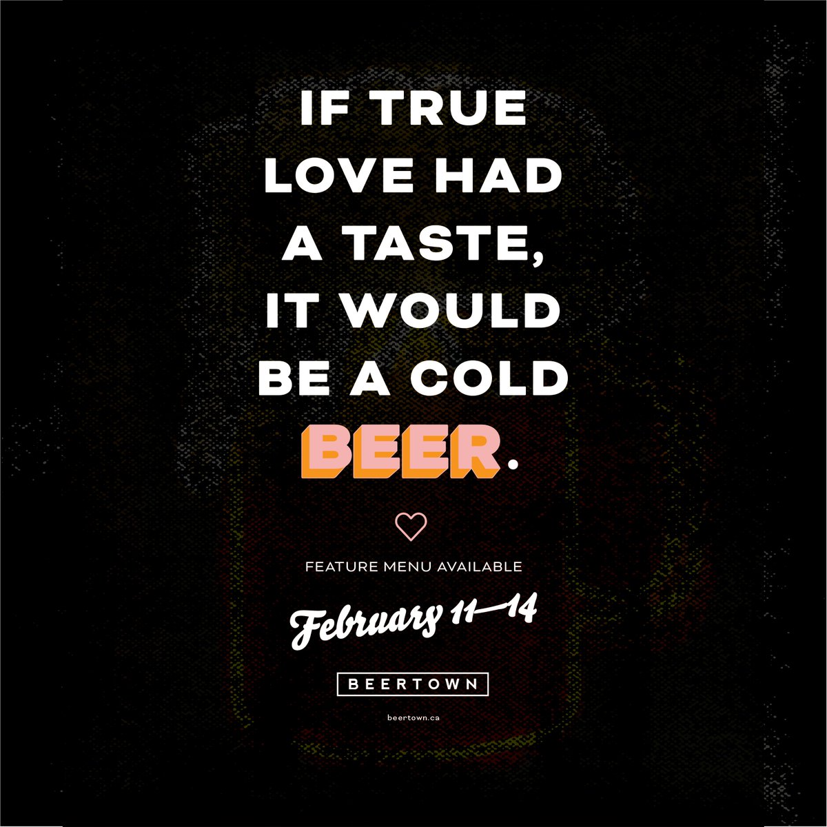 Love is in the air! 💕💕
Spread the love with our exclusive ❤️VDay❤️ features, available for dine-in and takeout Valentines Day weekend (Feb 11th - 14th). Details to come!
--
#beertownpublic #drinklocal #supportlocal #valentinesday #ontariocraftbeer