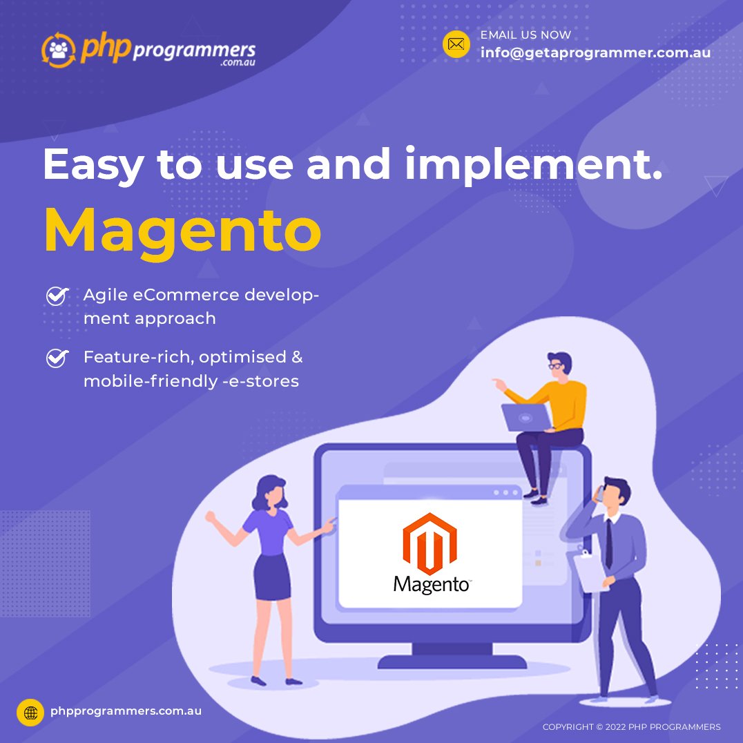 phpprogrammers_'s tweet image. Easy to Use and Implement. #Magento
Contact us today: phpprogrammers.com.au/hire-magento-p…
#magento #magentocommerce #magentowebsite #MagentoDevelopment #magentodevelopmentcompany #PHPProgrammers