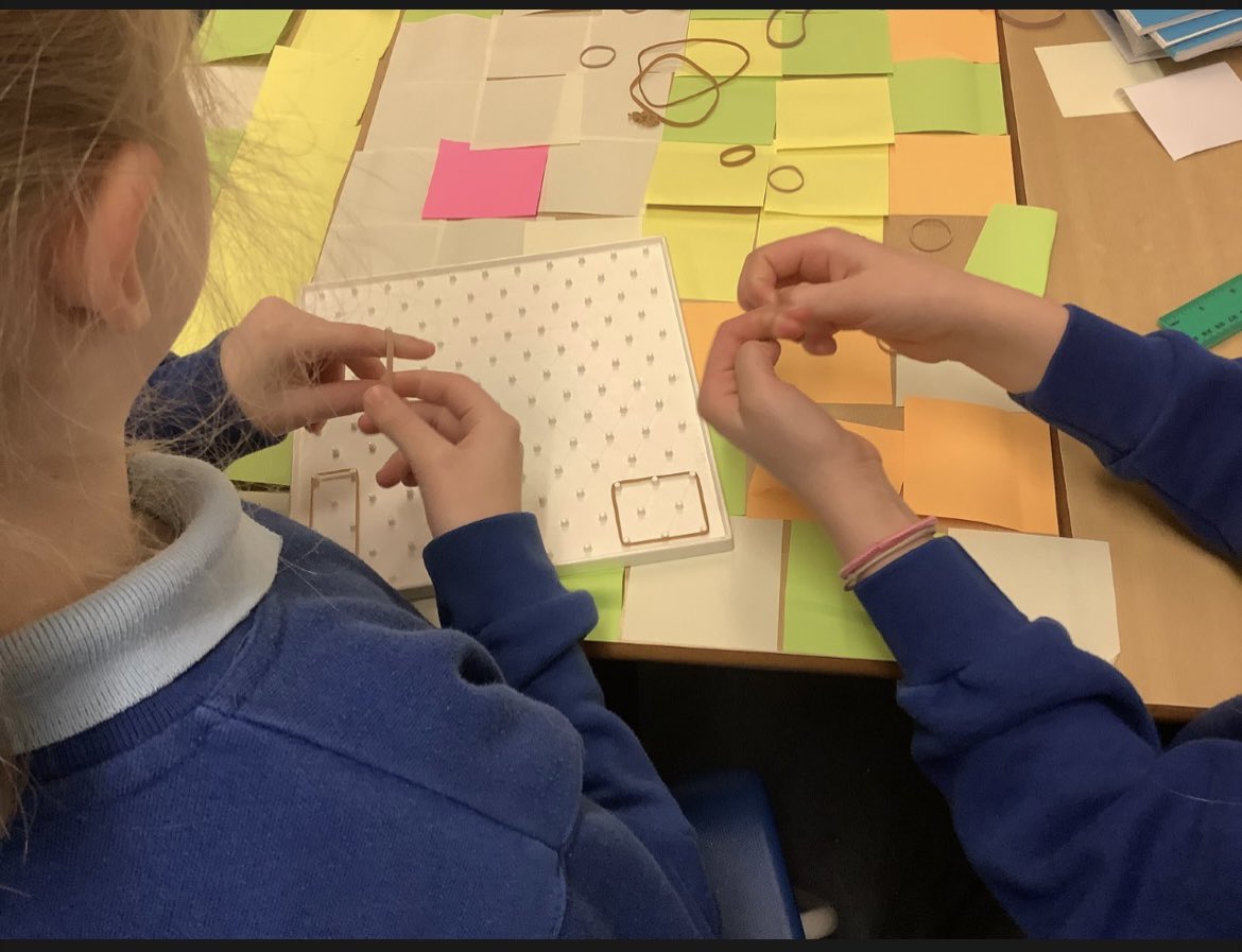 YarmPS's tweet photo. Year 4 began learning all about area this morning through estimating, problem solving and investigating. We even estimated the area of our tables and the playground! #ypsmaths https://t.co/hzHnov05jm