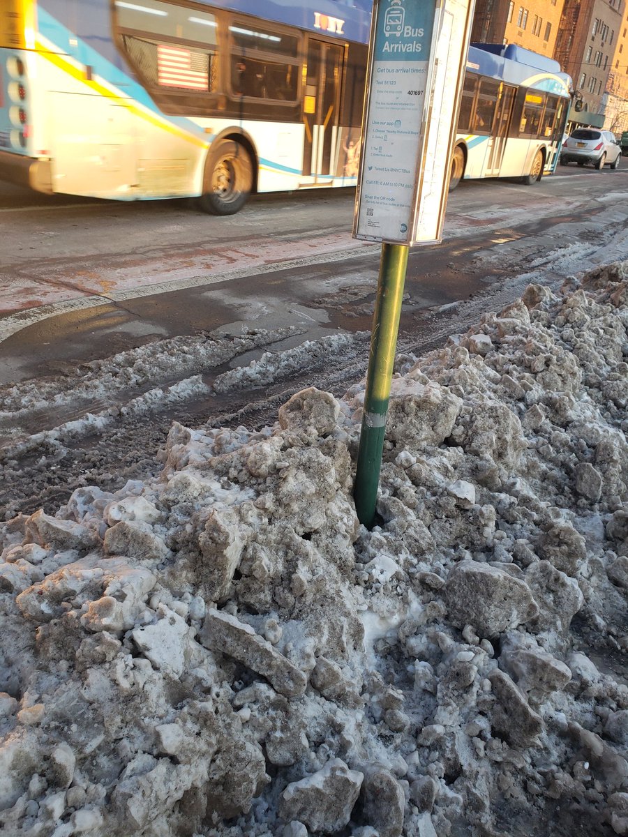PNE_Rules's tweet photo. Tuesday 3 days after storm and bus stops are no better! #noreaster #mta surely a shovel ready project! https://t.co/yQZqiCN8Qt