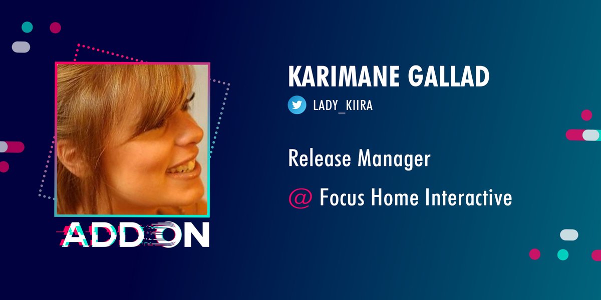 ADDON_EVENT's tweet photo. [#ADDON2022 #SPEAKERS🎙️]

Ex-coach sportive et depuis 7 ans dans l'industrie du JV, Karimane débute en tant que dev testeur, coordinateur sur jeux mobiles puis Certification Manager sur consoles, mobiles &amp; Stadia. Aujourd'hui, Karimane est Release Manager sur toute plateforme. https://t.co/mjQ1YvUTjf