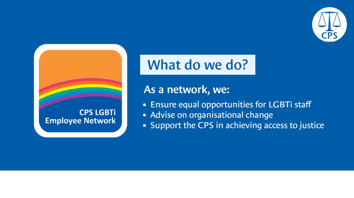CPSUK's tweet photo. When working at the CPS, colleagues who identify as LGBT+ can join a network that represents them and works to provide support and advice around how we operate on matters that affect the wider community. 

#LGBTHM22 https://t.co/X2fpVA9v32