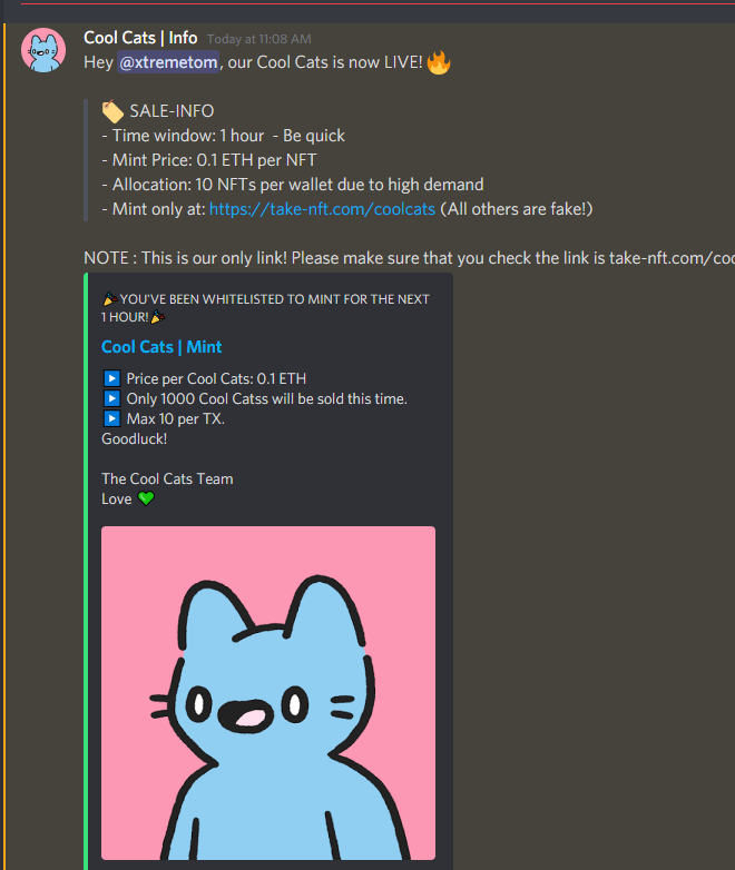 xtremetom's tweet photo. With Cool Pet minting underway there are A LOT of scams

Please remember @coolcatsnft will NEVER
❌ DM you with offers
❌ DM you with links
❌ DM you with prizes
🔐 Ask for private keys

Posts like this are a SCAM https://t.co/r0dLvzMHt0