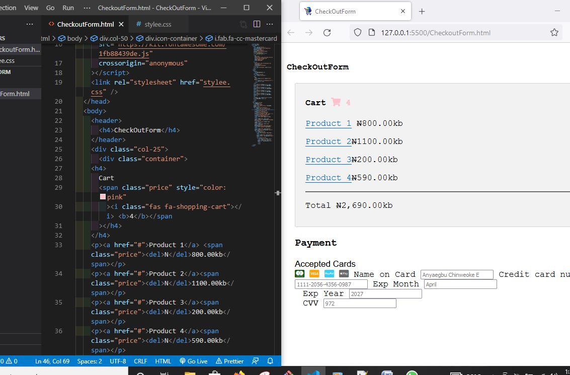 chinweoke_'s tweet photo. Progress so far, #CheckoutForm #CSS #HTML #CSS3 https://t.co/35gwe8OaPt