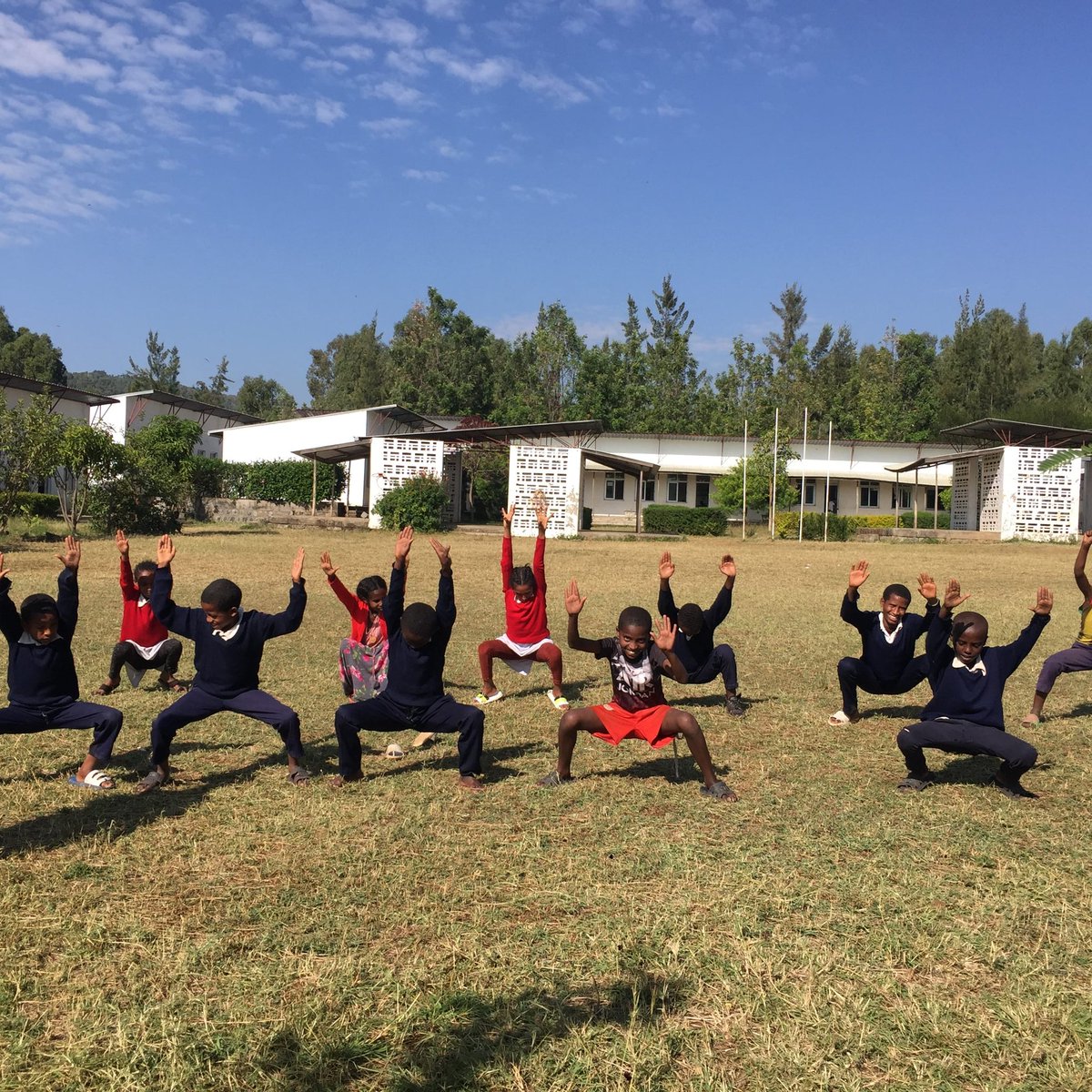 Children at St George's School enjoying a PE lesson. If you would like to sponsor one of these children for just £1 a day visit naef.uk.com
#sponsorachild