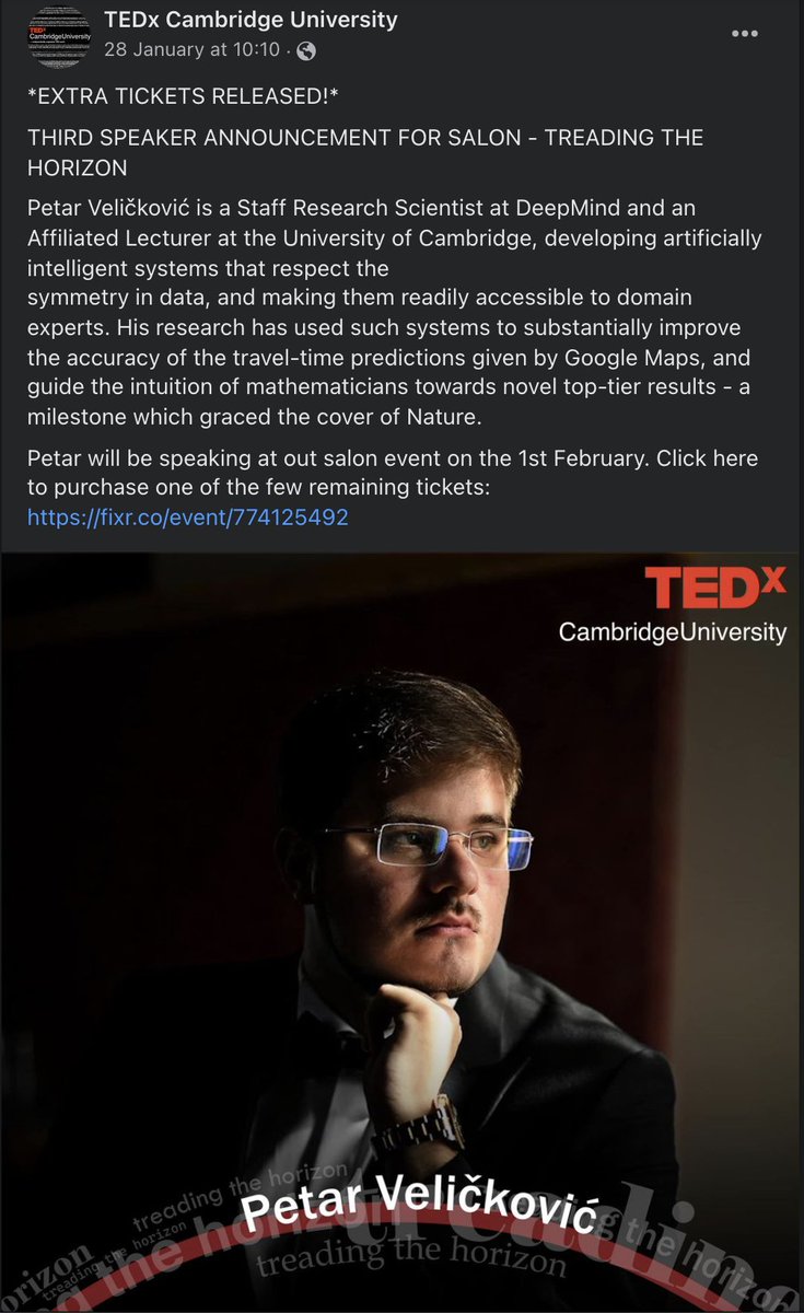 I'll be giving my first TED talk later today! 😳🎉

My talk will cover some of the amazing things that happen when human domain experts act in synergy with artificial intelligence systems.

Thank you <a href="/TEDxCambridgeUK/">TEDxCambridgeUni</a> for the kind invitation 😊