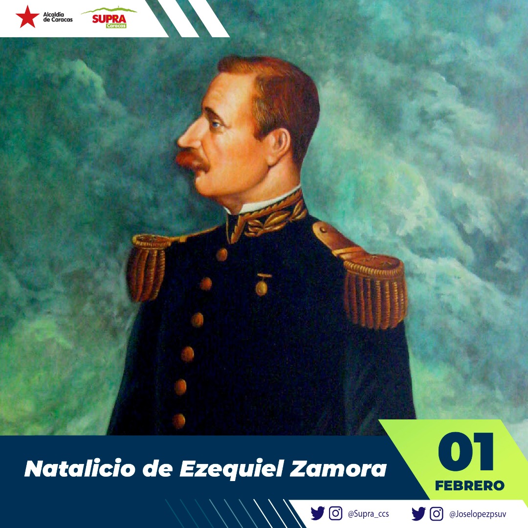 #Efemérides || El General Ezequiel Zamora, fue un luchador del siglo XIX, contra el latifundismo y la oligarquía, y abogó por la concepción de un gobierno popular para lograr justicia social en la población.
#SupraCuidaCaracas