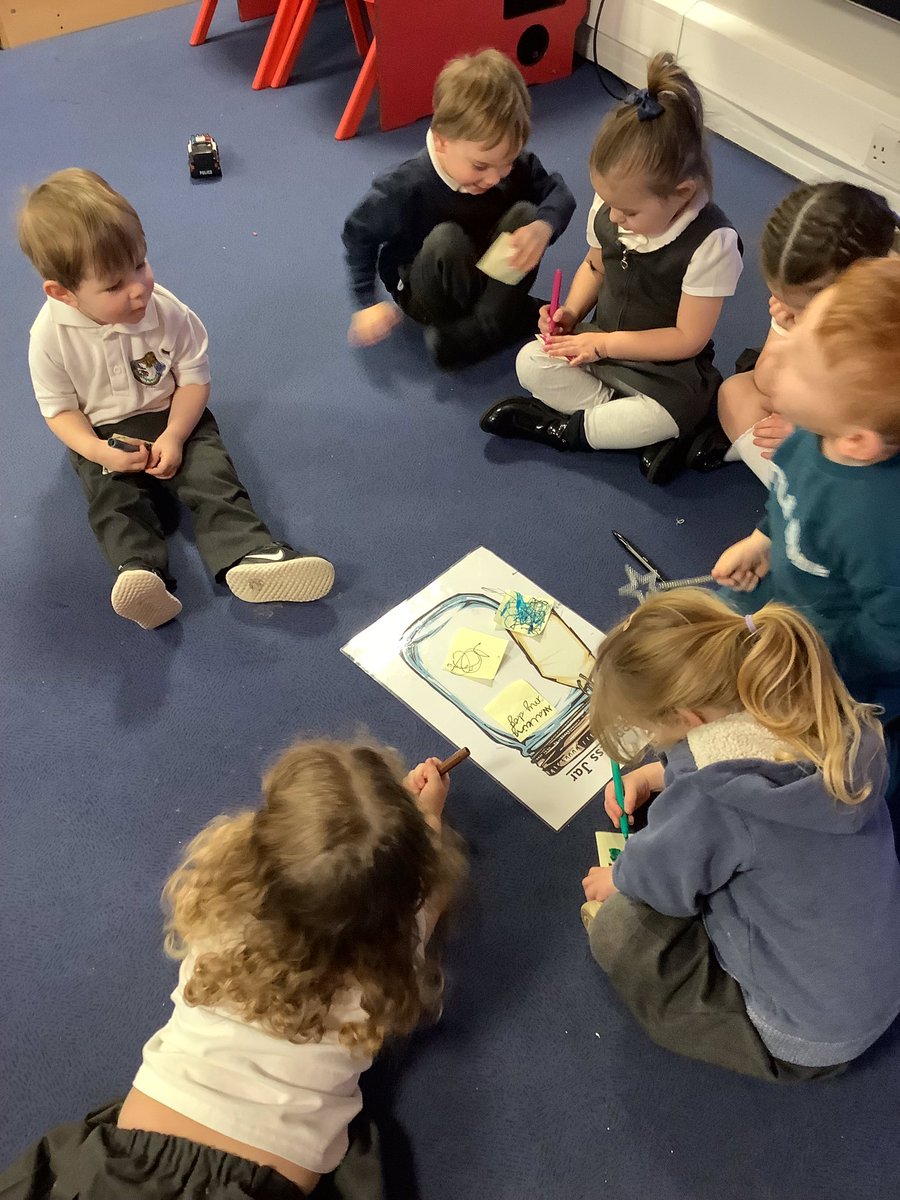 easterside_a's tweet photo. Nursery writing what makes them happy and adding them to the happiness jar. #EastersideEarlyYears #EastersideWriting #EastersideThrive #EastersideWellbeing https://t.co/mWUYl5b2SB