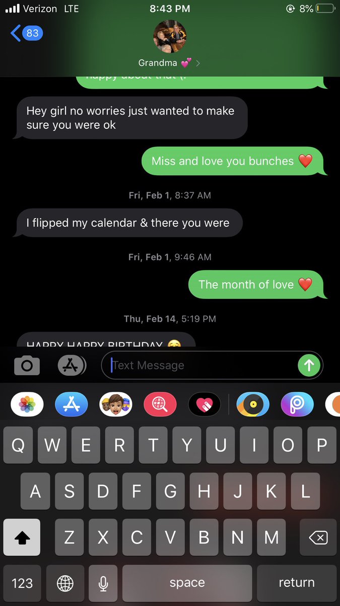 My grandma has a personalized calendar of her grandkids and each kid is the header of the month they were born.. every year I get the same text from her and it never fails to make me smile (: