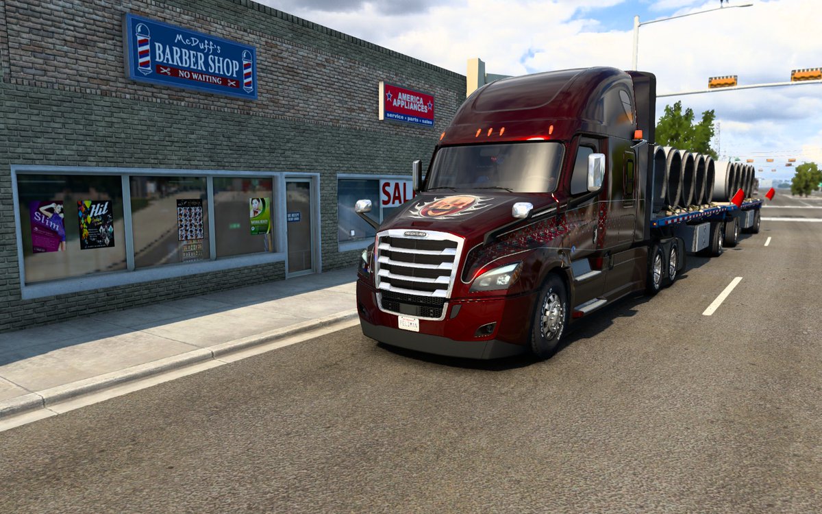PelimanL's tweet photo. Need to get a quick haircut at Artesia!🇺🇸🤠
#ATS #Americantrucksimulator https://t.co/3Ige6nxQYV