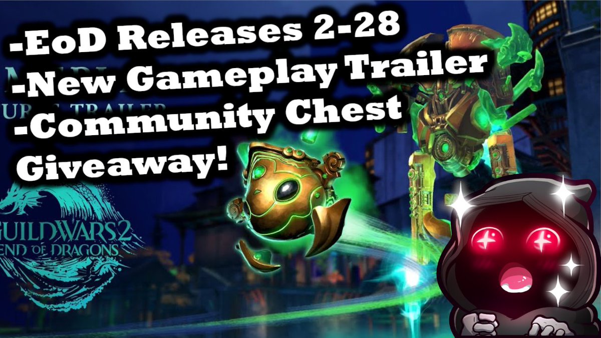 Primordialmuk's tweet image. So #GuildWars2 End of Dragons finally has a launch date of Feb 28th! 
To celebrate we&apos;ve got 5 community chests to give out, which let you choose from rare gem store items!

Follow/like/retweet for a chance to win, Winners chosen Feb 22nd!

News: youtu.be/OIN4KEK-dDw

#GW2EOD