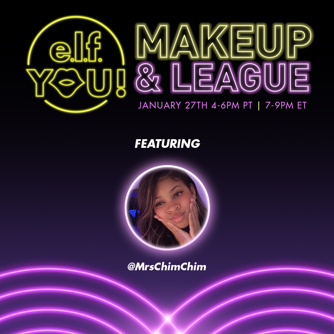TONIGHT! Video game Join us on Twitch with 
<a href="/MrsChimChimLOL/">Mrs Chim Chim</a>
 for makeup and League of Legends Raising hands 

1/27 at 4pm PT / 7pm ET on bddy.me/3s3cH02
