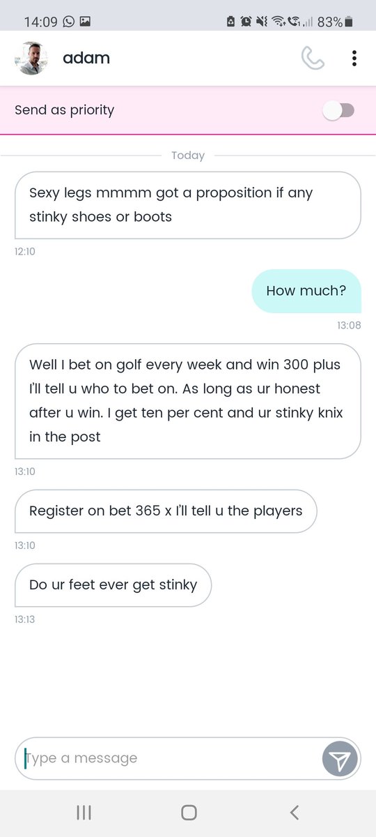 He was going to give me a great tip for my stinky knickers 🤮