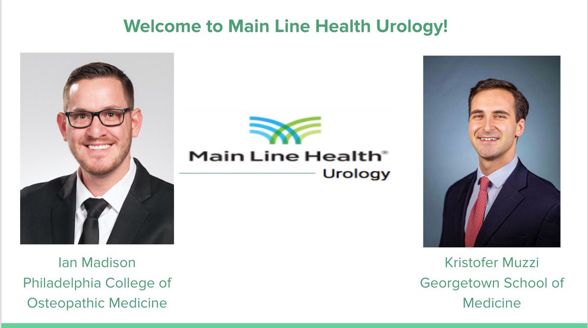 Main Line Health Urology (@mlhurology) on Twitter photo Thrilled and excited to welcome Ian Madison from <a href="/PCOMeducation/">PCOM</a> and Kristofer Muzzi from <a href="/Georgetown/">Georgetown University</a> to <a href="/mlhurology/">Main Line Health Urology</a>! Two fantastic people who will be a great addition to the family. Welcome!!! <a href="/mainlinehealth/">Main Line Health</a> <a href="/Lash7587/">Larry Belkoff</a> <a href="/Uro_Res/">The Urology Applicant ⚕</a> <a href="/AmerUrological/">Amer. Urol. Assn.</a> Thrilled and excited to welcome Ian Madison from <a href="/PCOMeducation/">PCOM</a> and Kristofer Muzzi from <a href="/Georgetown/">Georgetown University</a> to <a href="/mlhurology/">Main Line Health Urology</a>! Two fantastic people who will be a great addition to the family. Welcome!!! <a href="/mainlinehealth/">Main Line Health</a> <a href="/Lash7587/">Larry Belkoff</a> <a href="/Uro_Res/">The Urology Applicant ⚕</a> <a href="/AmerUrological/">Amer. Urol. Assn.</a>
