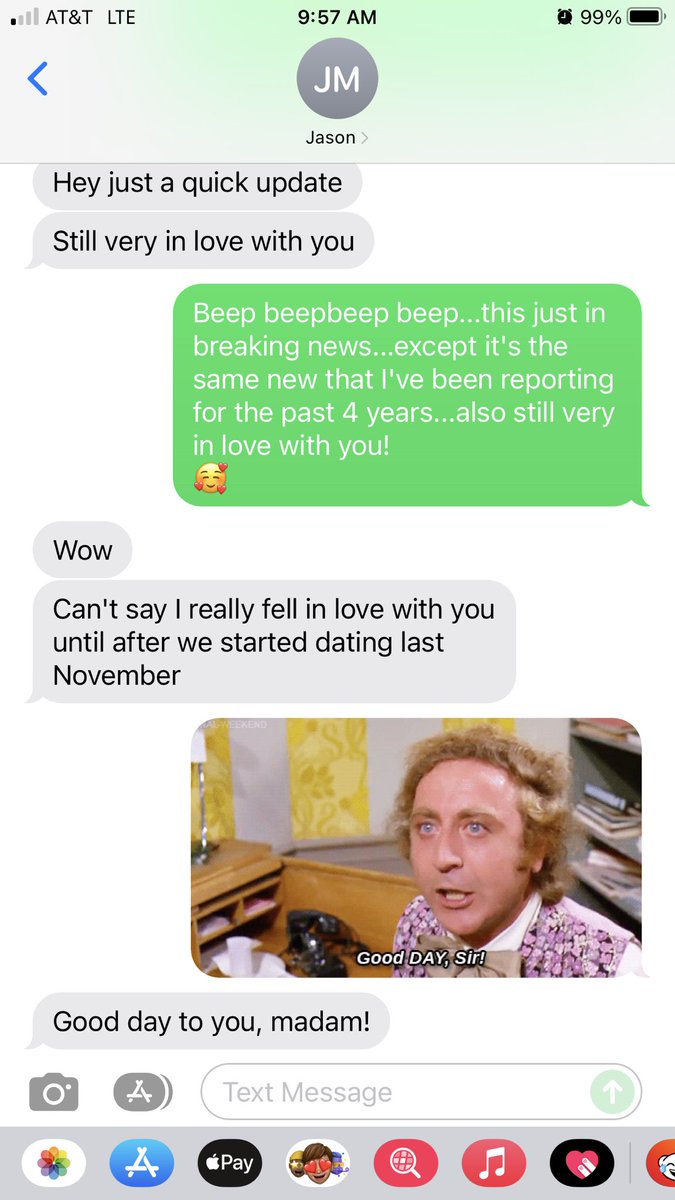 EmmaBeth23's tweet photo. Anyone else’s partner think it’s the epitome of comedy to just lie about how long you’ve actually been together?…no?…just mine? https://t.co/K7Ib5LnHiD