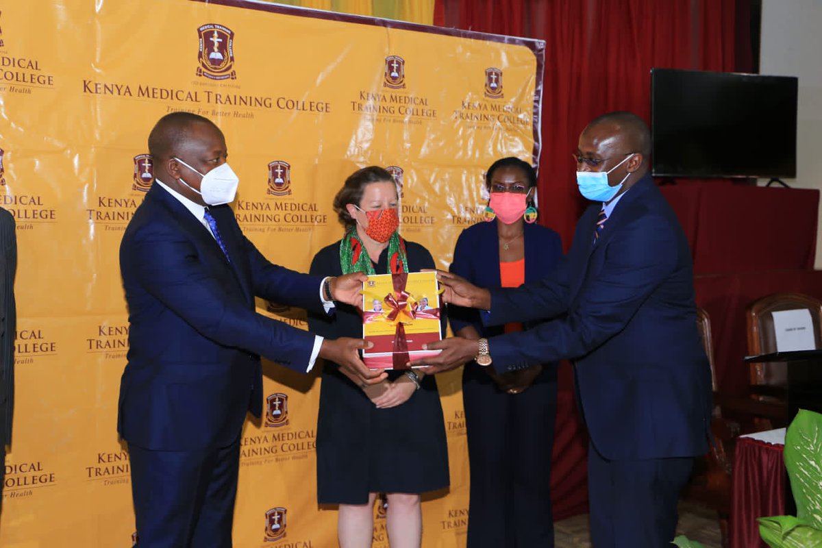 NCKenya's tweet photo. .@MOH_Kenya CS Mutahi Kagwe today launched the English Language Training Programme at @Kmtc_official to prepare immigrating health workers. Among those in attendance were Deputy British🇬🇧HC to Kenya🇰🇪 @JosephineGauld, @NCKenya Chairperson @DrENdirangu &amp; Registrar/CEO @EdnaTallam https://t.co/mTtwoGk9xF