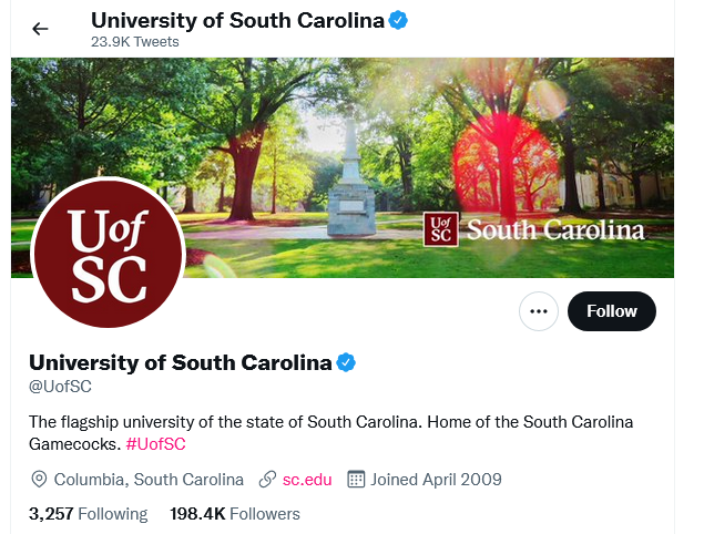 Riley_Piphi's tweet photo. @UscTalk @RedditCFB The University of South Carolina will no longer compete with the University of Southern California for the naming rights to “USC.” The South Carolina college rebranded its school logo under the new acronym “UofSC” according to University of South Carolina spokesperson Wes Hickman https://t.co/St8n4DTF7M