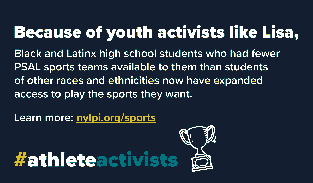 Learn more about expanded access to #NYCHighSchoolSports🏀 through @nycschools and @nycpsal on @NYLPI’s website: nylpi.org/sports #YouthAthletes #SportsEquity #Sports4All (3/3)