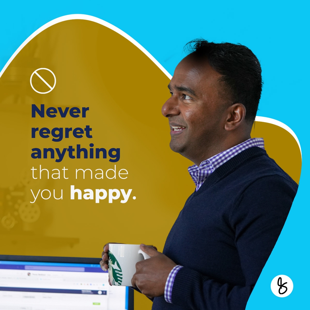 We all wish we had done something differently in our past, right? That doesn't mean we have to regret every decision we have made. Our #experiences helped us become who we are today. So if you are happy today, then you did everything right 😉