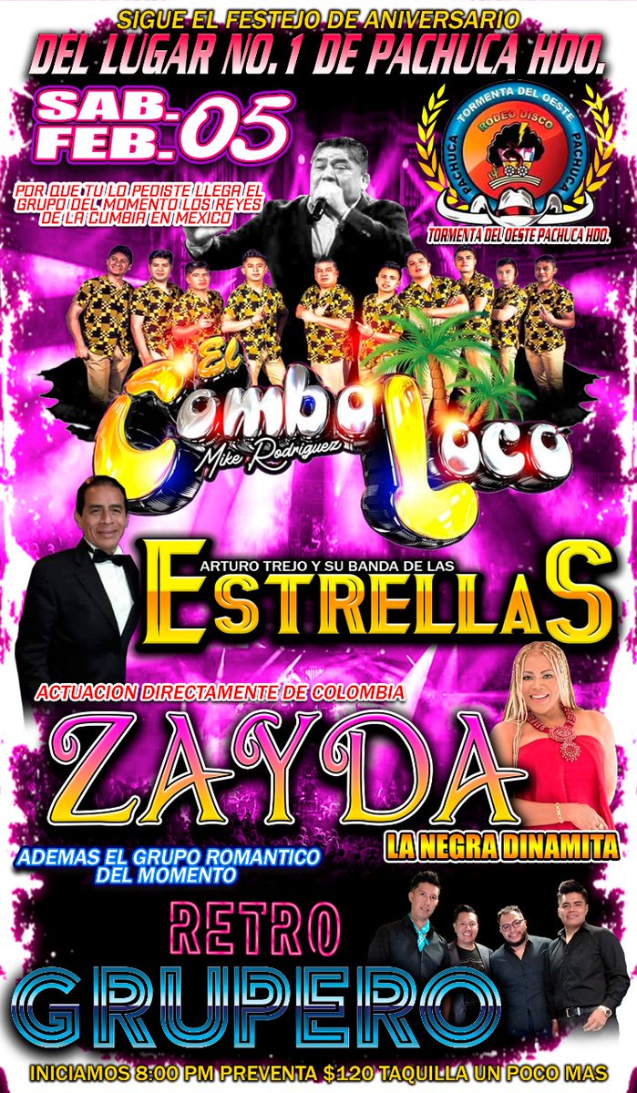 retrogrupero's tweet photo. 🚨 #FamiliaGrupera nos vemos este sábado en Tormenta DEL OESTE Pachuca para revivir los mejores éxitos de la época grupera. 🕺🏻💃🏻🎶🎤

#RetroGrupero #EnVivo #Pachuca #grupero #retro #90s #80s https://t.co/24NQ4YRiiW