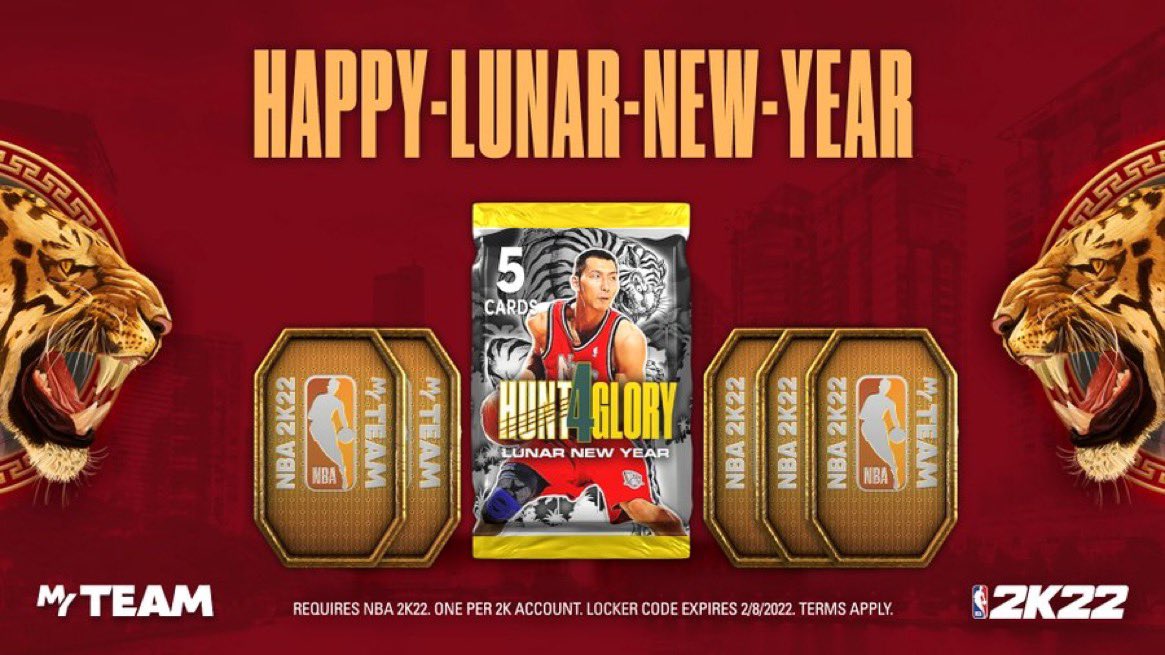 2KLockerCodeFan's tweet photo. #LockerCodes 

Use this code for a Hunt 4 Glory: Lunar New Year Pack or 5 Tokens. https://t.co/G9zZ5MAjVU