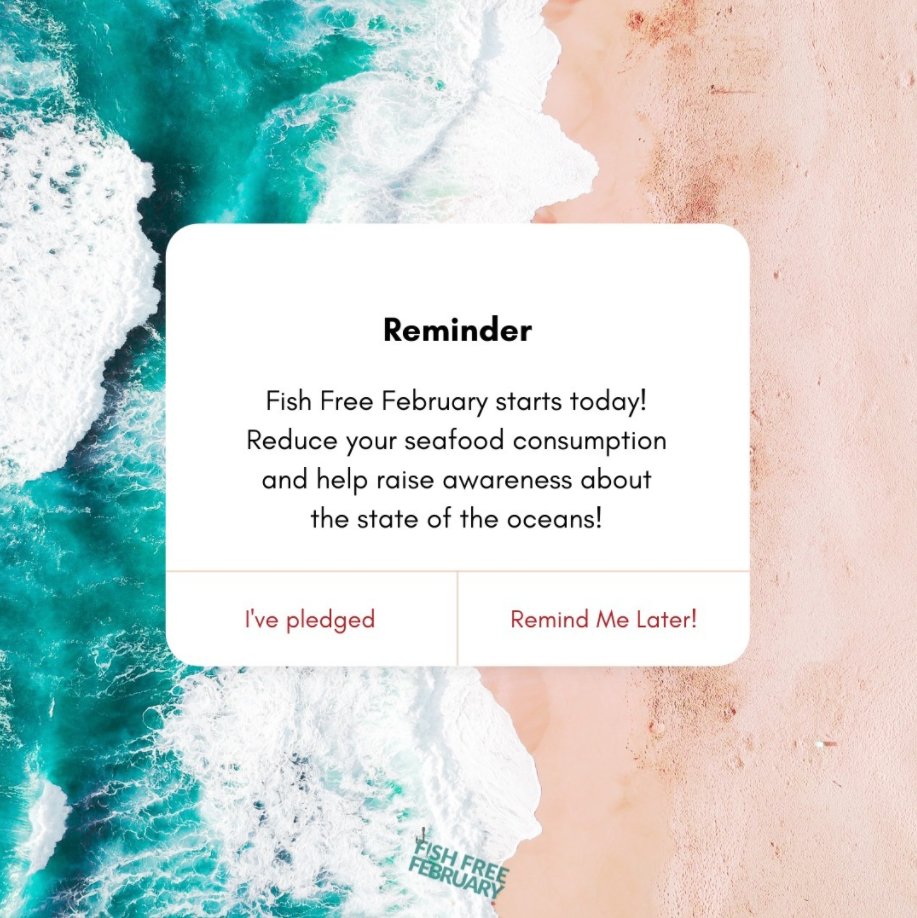 LoveTheOceans's tweet image. It's February 1st which means it's Fish Free February!

We're challenging you to go fish free for the whole month! Take the pledge:

fishfreefebruary.com/pledge

#FishFreeFebruary #Overfishing  #SaveOurSeas #ProtectWhatYouLove #OceanConservation #PlanetBeforeProfit #PlantBased