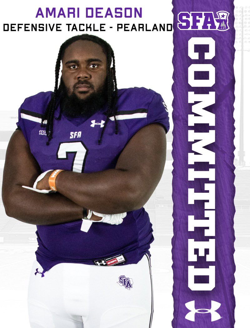 AmariDeason's tweet image. Committed!💜 #axem @SFA_Football
@SSPHTX