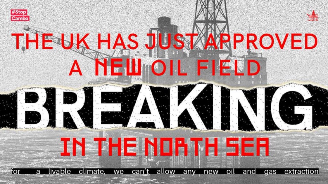 Just when you thought the Government couldn’t to anything worse this week - they’ve just approved a new oil field. Yep, UK still holds the #COP Presidency & yep, they’re meant to be showing climate leadership but hey, it’s not like it’s an emergency or anything #KeepItInTheGround