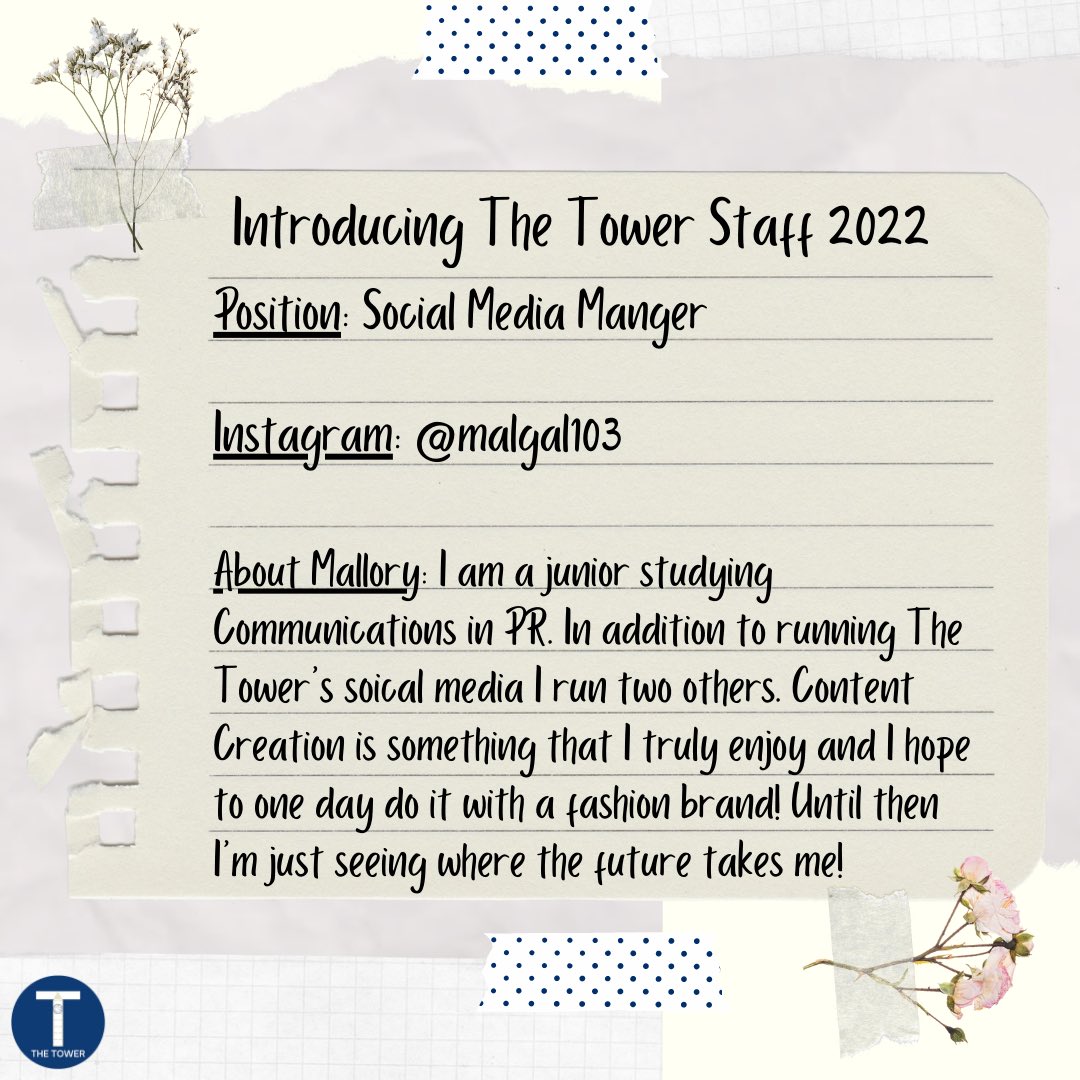 Last but not least is our Social Media Manager, Mallory! 📱🐾🤍