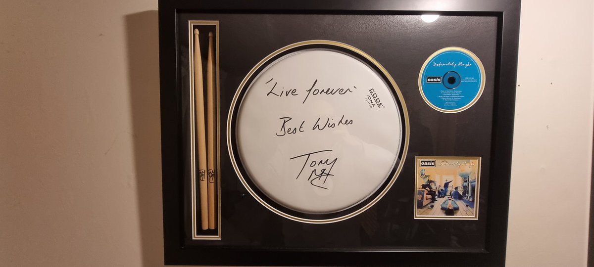 <a href="/MicrodotCreativ/">Microdot®</a> my be here now poster signed by <a href="/BoneheadsPage/">Paul Arthurs.</a> received today and my <a href="/TonyMcCarrolls/">Tony McCarroll</a> signed drum stuff framed for my Xmas present very happy oasis fan