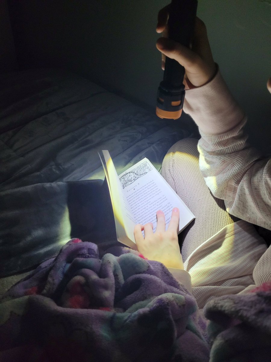 One of the students accepted the challenge last night to read by flashlight <a href="/GreenSchools_NS/">Green Schools NS</a>