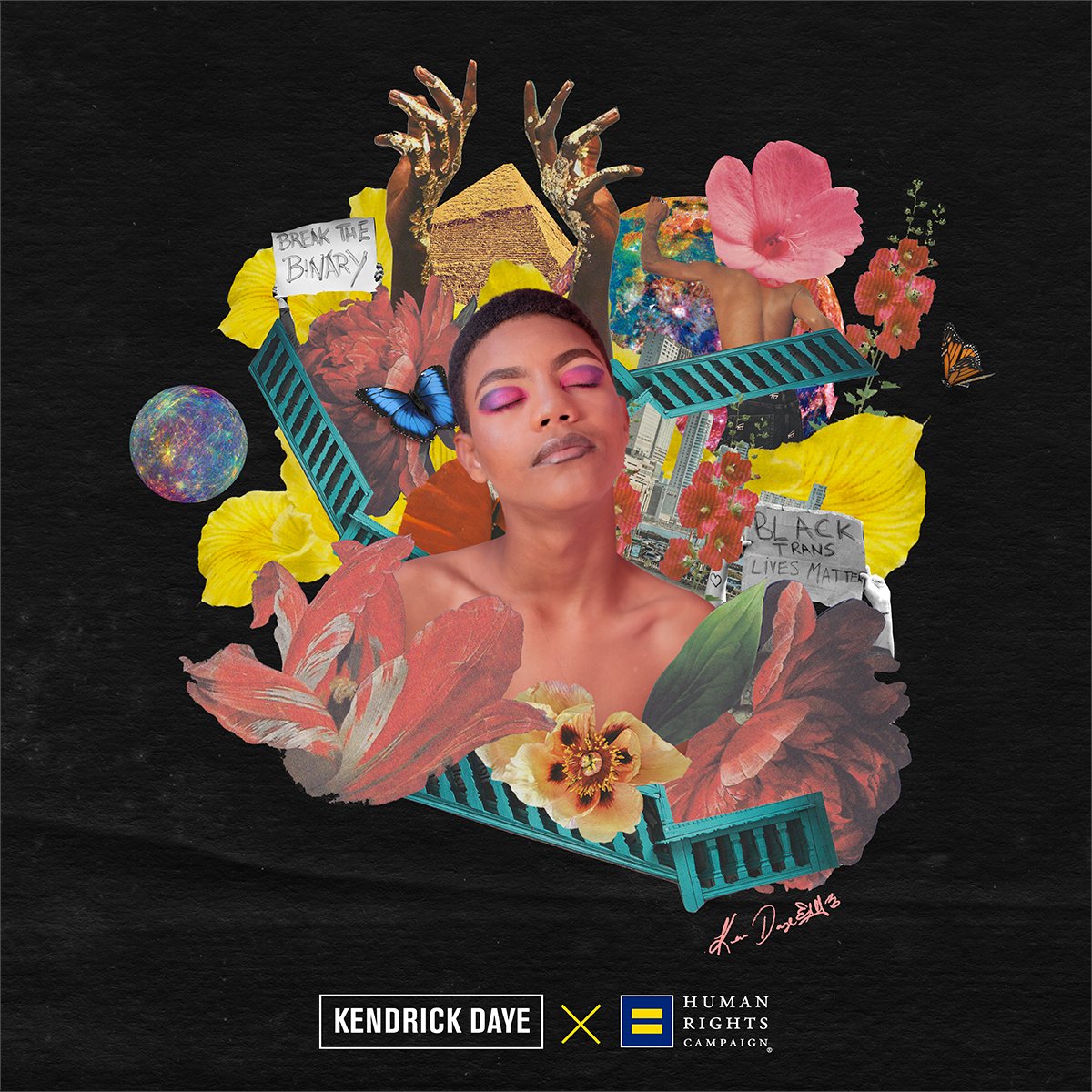 We’re honoring #BlackHistoryMonth with an exciting collaboration with multi-media collage artist @kendrickdaye. Through his diverse approaches to making art, Kendrick aims to create work that imagines a future where Black queer life is prosperous and thriving. Check him out!