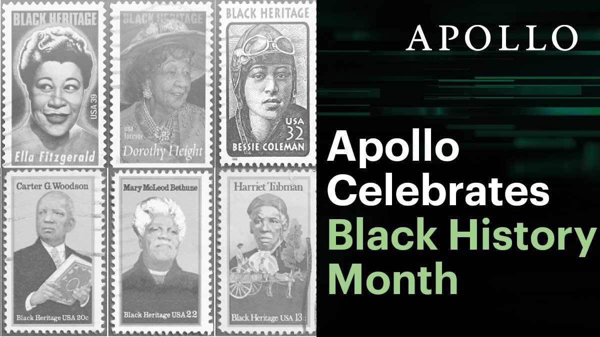 Apollo Global Management, Inc. (@apolloglobal) on Twitter photo Apollo is proud to recognize and celebrate Black History Month. It is an opportunity for us to pay tribute to Black culture, honor the achievements of Black Americans throughout history, and learn more about the countless contributions they have made and continue to make. Apollo is proud to recognize and celebrate Black History Month. It is an opportunity for us to pay tribute to Black culture, honor the achievements of Black Americans throughout history, and learn more about the countless contributions they have made and continue to make.