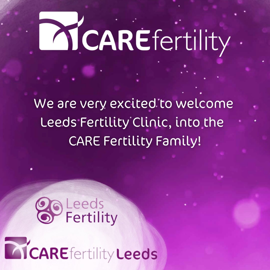 We are delighted to announce that Leeds Fertility is now part of the CARE Fertility Family. We are incredibly excited to work with some fantastic professionals and continue to put patient care at the heart of everything we do x

With love, CARE x