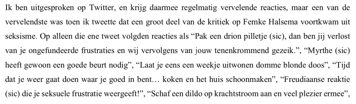 myrtezonderh's tweet photo. Ik heb zojuist de eerste versie van mijn scriptie ingeleverd, hij gaat over representatie van vrouwen, voorkeursstemmen en de drempels die vrouwen wat betreft politiek ervaren. Hier een stukje uit mijn voorwoord dat ik met jullie wilde delen, om vooral dat laatste te illustreren: https://t.co/Z2U1DPkGZe