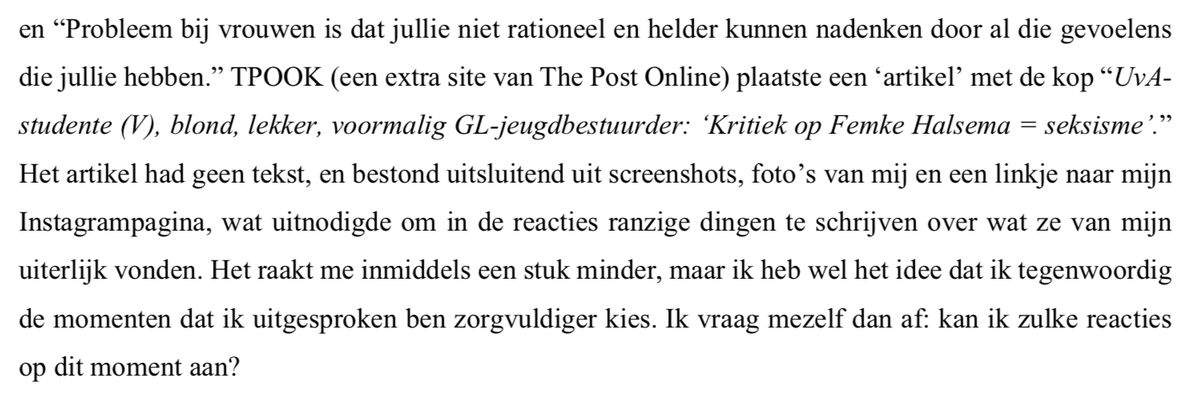 myrtezonderh's tweet photo. Ik heb zojuist de eerste versie van mijn scriptie ingeleverd, hij gaat over representatie van vrouwen, voorkeursstemmen en de drempels die vrouwen wat betreft politiek ervaren. Hier een stukje uit mijn voorwoord dat ik met jullie wilde delen, om vooral dat laatste te illustreren: https://t.co/Z2U1DPkGZe
