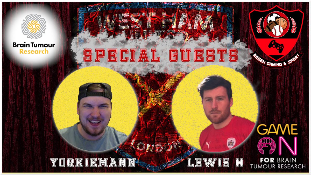 GamingRegen's tweet photo. ANNOUNCEMENT! 📢

We are delighted to welcome @YorkieMann and @LewisH90 to this weekend's charity streamathon!

While the full schedule will be released in due course, you can catch Yorkie from 10am-2pm and Lewis from 10pm - 2am on Friday!

#RegenGaming 🎮 #BrainTumourResearch 🧠 https://t.co/BMBFN8fQ6t
