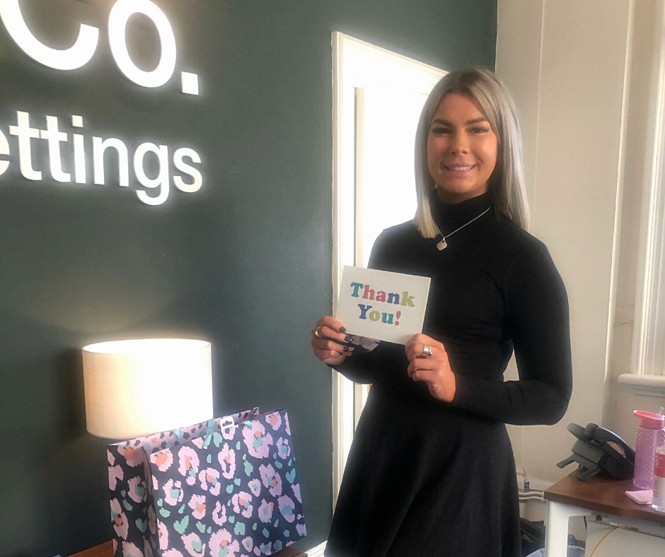 We're so proud of Assistant Block Manager Charlotte who was first on the scene to help after an accident occurred outside of our Hove office. 
We were pleased to hear that the gentleman is doing well, when he popped in to see us with a little thank you gift. 
Well done Charlotte!