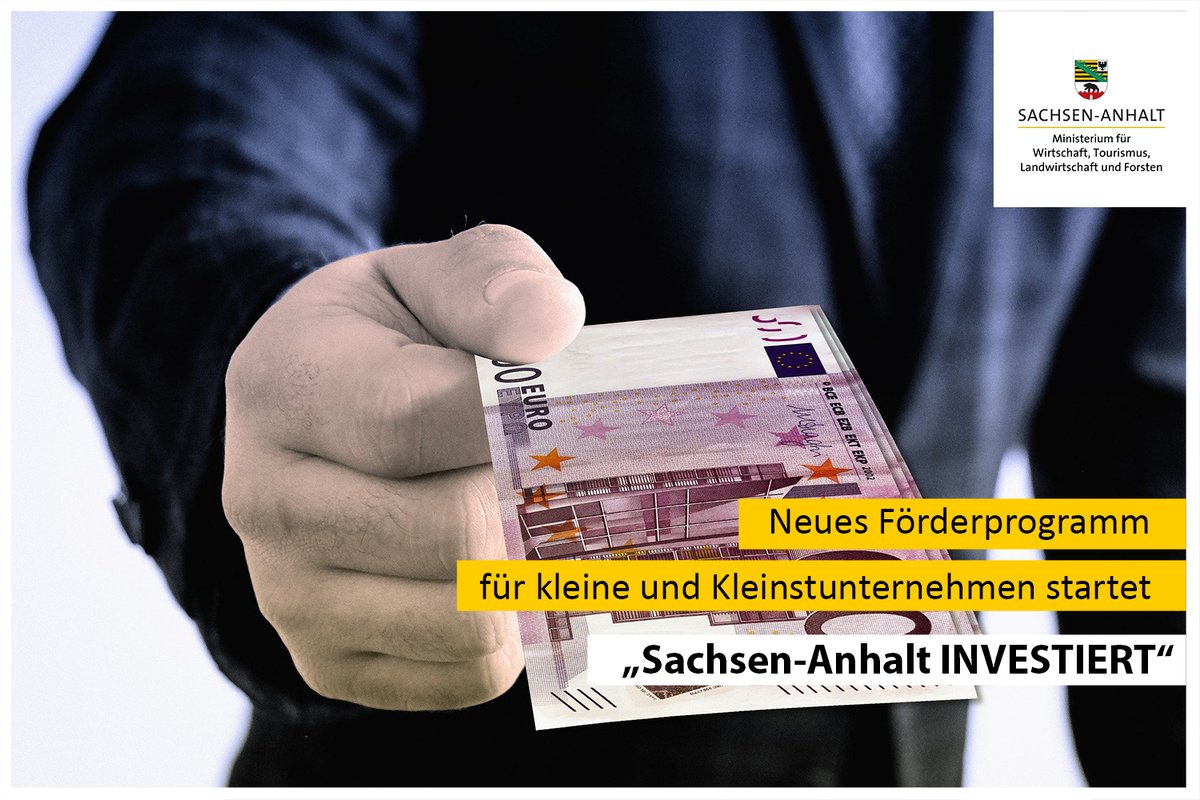 MWL Sachsen-Anhalt (@mwl_lsa) on Twitter photo ❗❗ #Förderprogramm "Sachsen-Anhalt INVESTIERT" startet und unterstützt kleine und Kleinstunternehmen. Anträge ab sofort online stellen <a href="/ib_lsa/">Investitionsbank LSA</a>.
Zur Antragstellung 👉 lsaurl.de/kleininvest
#Investitionen #MWL #moderndenken
Foto: geralt/pixabay.com ❗❗ #Förderprogramm "Sachsen-Anhalt INVESTIERT" startet und unterstützt kleine und Kleinstunternehmen. Anträge ab sofort online stellen <a href="/ib_lsa/">Investitionsbank LSA</a>.
Zur Antragstellung 👉 lsaurl.de/kleininvest
#Investitionen #MWL #moderndenken
Foto: geralt/pixabay.com