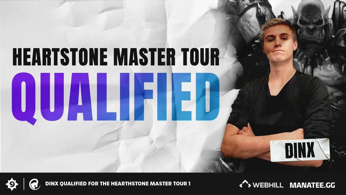 Last night @dinxinho qualified for the first <a href="/PlayHearthstone/">Hearthstone</a> Master Tour of 2022! 

Together with the best Hearthstone players from around the world, he will be competing for a prize pool of $250,000 and the title of Master Tour Champion! 

The event will start on February 17th.